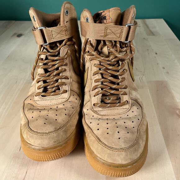 Nike Air Force 1 High '07 LV8 Flax Mens Size 10.5 Wheat Athletic Shoes Sneakers - Picture 2 of 9